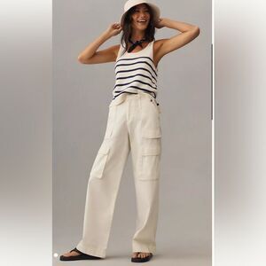 FRAME Relaxed High-Rise Straight-Leg Cargo Jeans